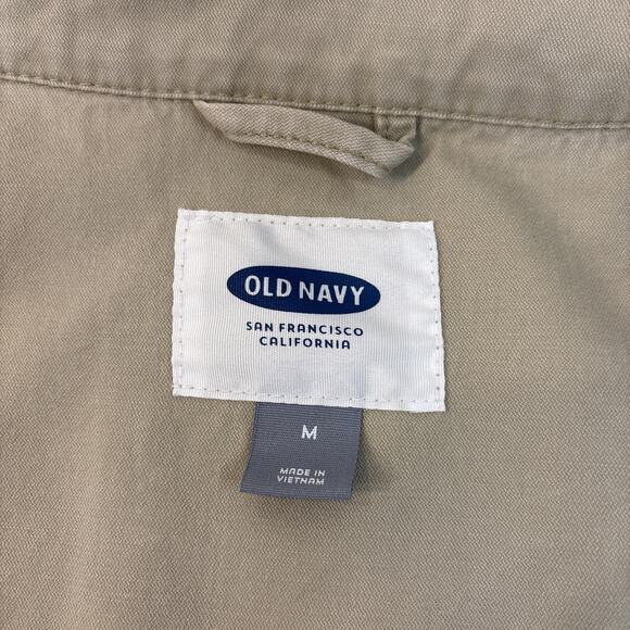 Old Navy Military Field Jacket Khaki Tan Cargo Utility Barn Chore Women's Sz Med - Picture 10 of 16